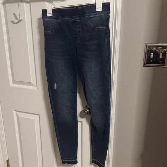 SPANX Midnight Blue Cropped Jeans - Picture 1 of 4